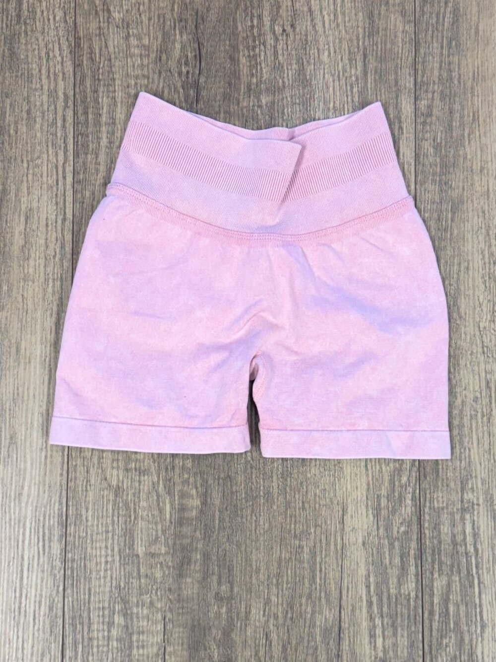 Til You Collapse Pink Seamless High-Rise Athletic Shorts